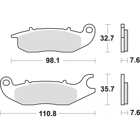 TRW LUCAS KLOCKI HAMULCOWE KH375 ORGANIC HONDA CBF 125 09-16, CBR 125 04-17, PRZÓD