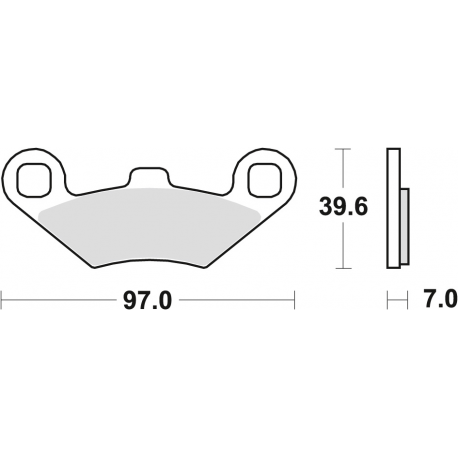 TRW LUCAS KLOCKI HAMULCOWE KH159 SINTER OFFROAD POLARIS SPORTSMAN 400 98-, SCRAMBLER 500 01-10, SPORTSMAN 700 / 800 07-09, PRZÓD
