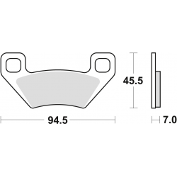 TRW LUCAS KLOCKI HAMULCOWE KH395 SINTER OFFROAD ARCTIC CAT ATV 300 10-, TRV 450 11-, TBX / TRV 500 05-, PROWLER 700 08-, TRV 100