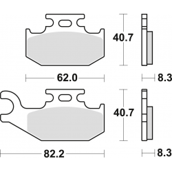 TRW LUCAS KLOCKI HAMULCOWE KH414 SINTER OFFROAD SUZUKI LTA 400 08-, LTA 450 06-12, LTA 500 09-, LTA 750 08-,