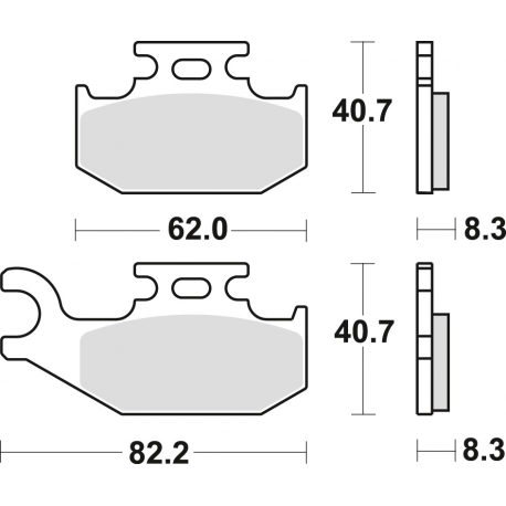 TRW LUCAS KLOCKI HAMULCOWE KH414 SINTER OFFROAD SUZUKI LTA 400 08-, LTA 450 06-12, LTA 500 09-, LTA 750 08-,