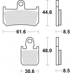 TRW LUCAS KLOCKI HAMULCOWE KH442/4 SINTER STREET YAMAHA R1 06-14, MT-01 05-12, XV 1700 09-16, PRZÓD