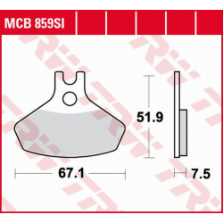 TRW LUCAS KLOCKI HAMULCOWE KH468 SINTER OFFROAD CAN-AM DS. 450 08-15, PRZÓD (PROMOCJA)