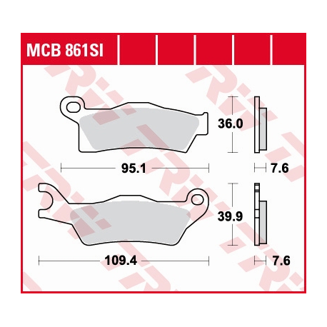 TRW LUCAS KLOCKI HAMULCOWE KH617 SINTER OFFROAD CAN-AM OUTLANDER 800 / 1000 12-, RENEGADE 1000 12-, PRAWY PRZÓD