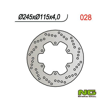 NG TARCZA HAMULCOWA PRZÓD/TYŁ DUCATI ST2/ST4 '97-'06 YAMAHA MAJESTY 250 '96-'08 (245X115X4)