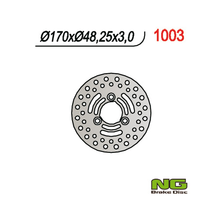 NG TARCZA HAMULCOWA PRZÓD SUZUKI LTZ 250/400, LTA 400/500, LTF 400/500 (170 x48x3)(3x10,50mm)