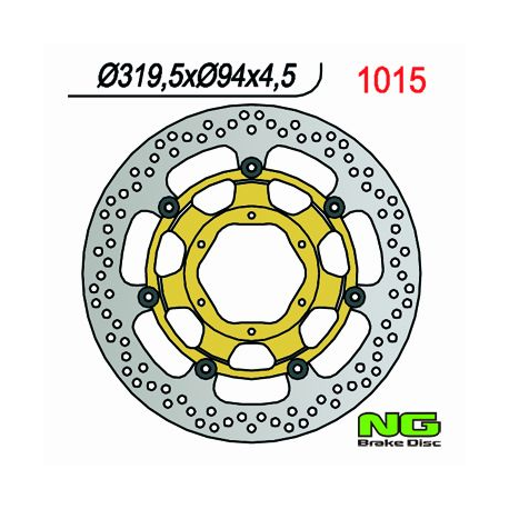 NG TARCZA HAMULCOWA PRZÓD HONDA CBR 1000 RR '06-'07, VTR 100SP1/SP2 '00-'04 (320X94X4,5MM) (6X6,5MM) PŁYWAJĄCA