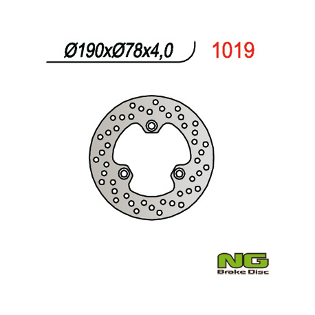 NG TARCZA HAMULCOWA TYŁ SUZUKI LTR 450 '06-'09 (190X78X4)