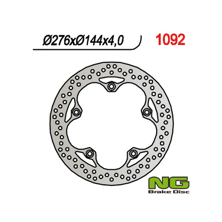 NG TARCZA HAMULCOWA PRZÓD HONDA CBF 250 '04-'09, CBR 125R '12-'17 (276X144X4) (5X10,5MM)