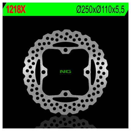 NG TARCZA HAMULCOWA TYŁ KAWASAKI Z750/800/1000 '07-'16, GTR 1400 '07-'15, ZZR 1400 '06-'15 (250X110X5,5) (4X10,5MM) WAVE