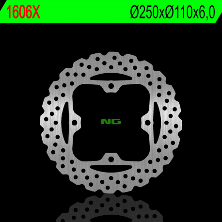 NG TARCZA HAMULCOWA TYŁ KAWASAKI KLZ 1000 VERSYS '16-'20 Z 1000 '15-'20, Z 1000SX ZZR 1400 '06-'20 (250X110X6,0MM) (4X10,5MM) WA