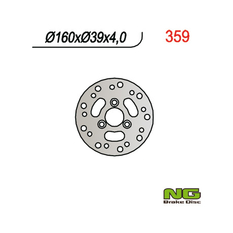 NG TARCZA HAMULCOWA PRZÓD HONDA SFX 50 (160x39x4)