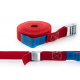 PAS TRANSPORTOWY 25MM/4MB Z KLAMRĄ SAMOZACISKOWĄ KOLOR CZERWONY (HOMOLOGACJA)