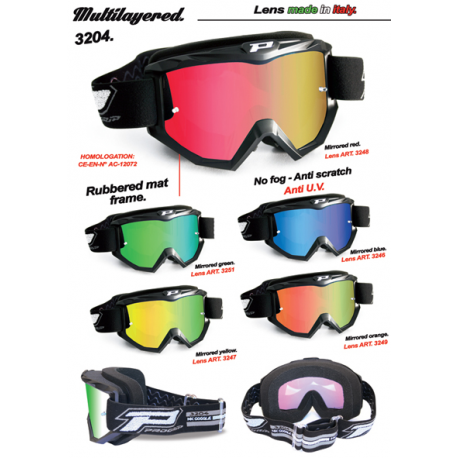 PROGRIP GOGLE PG3204 DARK SIDE KOLOR CZARNY MATT (SZYBA PG3247 ŻÓŁTA LUSTRZANA ANTISCRATCH, NO FOG, ANTI UV) (3204-184)