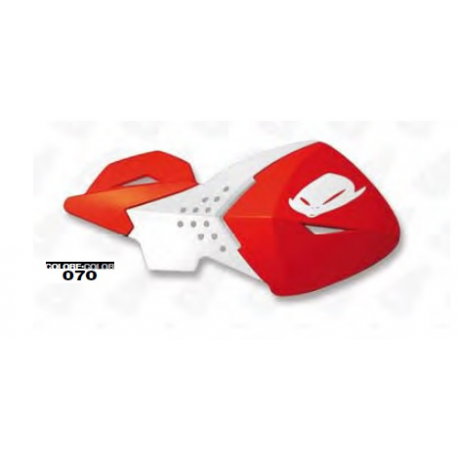 UFO OSŁONY RĄK (HANDBARY) ESCALADE KOLOR BIAŁO/CZERWONY (Z MOCOWANIAMI 22MM) - PROMOCJA - STD CENA 141,90