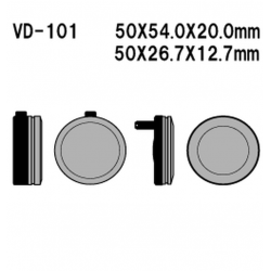 VESRAH KLOCKI HAMULCOWE KH12 HONDA CB750 FOUR '70-'76 (K1-K6)