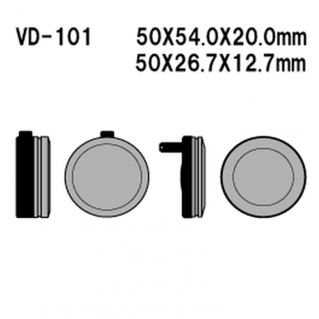 VESRAH KLOCKI HAMULCOWE KH12 HONDA CB750 FOUR '70-'76 (K1-K6)