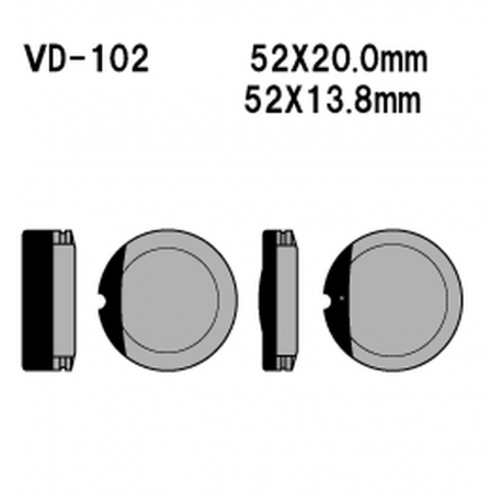 VESRAH KLOCKI HAMULCOWE KH13 HONDA CB 360/550/750
