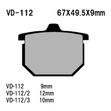 VESRAH KLOCKI HAMULCOWE KH29 SPIEK METALICZNY (ZŁOTE) HONDA CX500 '79-'81, GL1000/1100 '75-'81