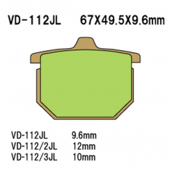 VESRAH KLOCKI HAMULCOWE KH31/KH29/KH30 SPIEK METALICZNY (ZŁOTE)
