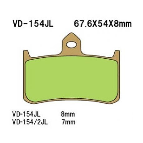 VESRAH KLOCKI HAMULCOWE KH187 SPIEK METALICZNY (ZŁOTE)