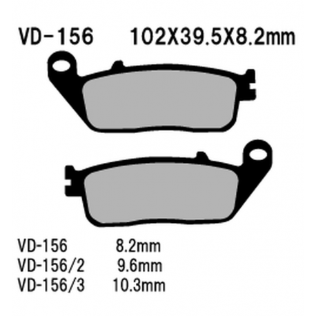 VESRAH KLOCKI HAMULCOWE KH142/196 SPIEK METALICZNY (ZŁOTE)