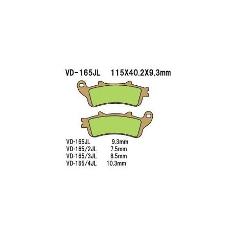 VESRAH KLOCKI HAMULCOWE KH261/KH281 SPIEK METALICZNY (ZŁOTE)