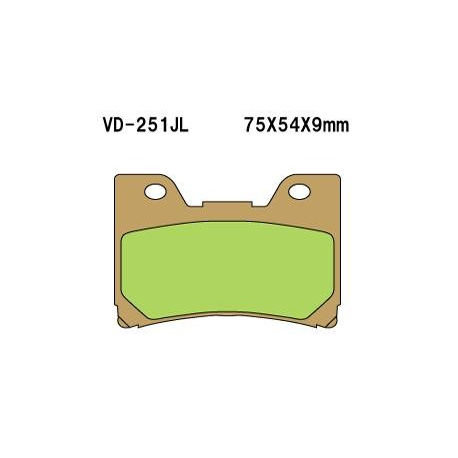 VESRAH KLOCKI HAMULCOWE KH160 SPIEK METALICZNY (ZŁOTE)