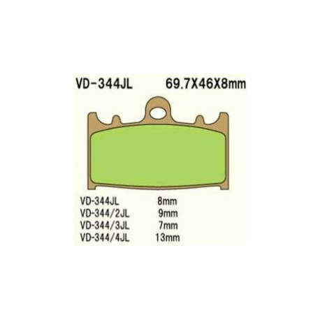 VESRAH KLOCKI HAMULCOWE KH158 SPIEK METALICZNY (ZŁOTE)