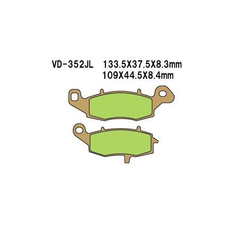 VESRAH KLOCKI HAMULCOWE KH229 SPIEK METALICZNY (ZŁOTE)