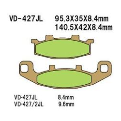 VESRAH KLOCKI HAMULCOWE KH129 SPIEK METALICZNY (ZŁOTE)
