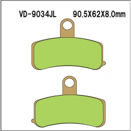 VESRAH KLOCKI HAMULCOWE KH457 SPIEK METALICZNY (ZŁOTE) PRZÓD HARLEY DAVIDSON
