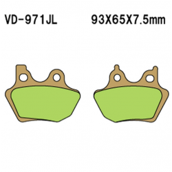 VESRAH KLOCKI HAMULCOWE KH299 SPIEK METALICZNY (ZŁOTE) HARLEY DAVIDSON