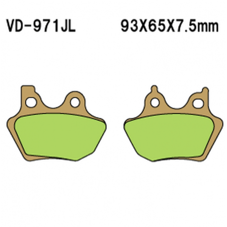 VESRAH KLOCKI HAMULCOWE KH299 SPIEK METALICZNY (ZŁOTE) HARLEY DAVIDSON