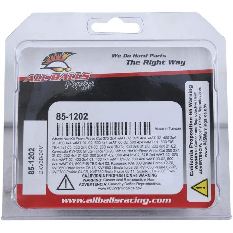 ALL BALLS NAKRĘTKI KOŁA PRZEDNIEGO / TYLNEGO ARCTIC CAT 250 01-02, 300 01-02, 375 02, 400 01-02, 500 4X4 00-02, 500 4X4, KAWASAK
