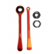 ACCEL 2020 NOWY TOWAR KOMPLET ŁYŻEK DO OPON (23+24CM) ALU7075 KUTE Z KLUCZAMI 10,13,17,22,27,32 MM KOLOR POMARAŃCZOWY