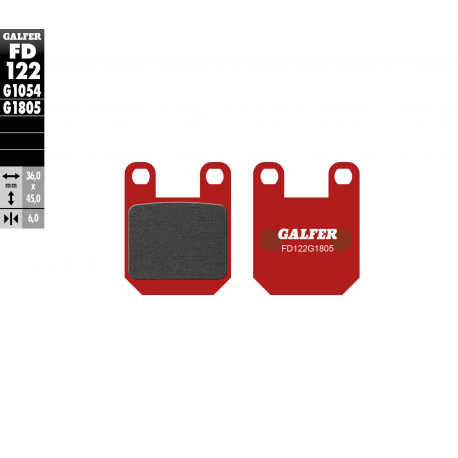 GALFER KLOCKI HAMULCOWE KH115 MONTESSA COTA 310/311/314/315 PRZÓD TRIAL (36x45x6)