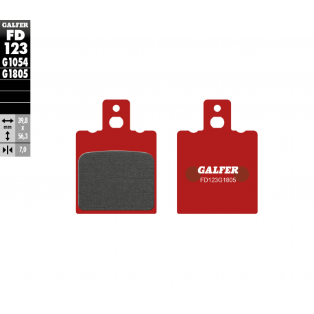 GALFER KLOCKI HAMULCOWE KH47 MONTESSA COTA 310/311/314/315 TYŁ TRIAL (39,8x56,3x7)