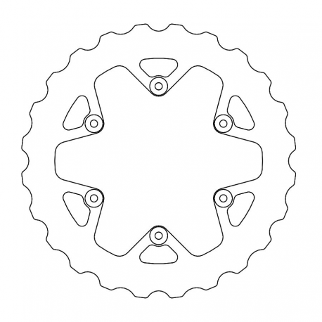 MOTO-MASTER TARCZA HAMULCOWA TYŁ (PEŁNA) MUD SERIES (BŁOTO) 245MM YAMAHA YZ 125 '02-'18, YZ 250 '02-'20, YZF 250/450 '02-'18