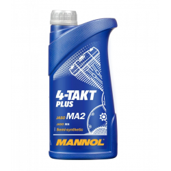 MANNOL OLEJ SILNIKOWY 4T PLUS 10W40 1L (API SL, JASO MA/MA2) SEMISYNTETYK (7202) (20)