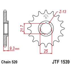 JT ZĘBATKA PRZEDNIA 2273 15 KAWASAKI EX250/300 NINJA '08-'16 (JTF1539.15)* (ŁAŃC. 520) - ZAMÓWIĆ