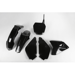 UFO KOMPLET PLASTIKÓW SUZUKI RM 85 '00-'20 KOLOR CZARNY RESTYLING (SU405KE001)