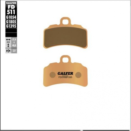 GALFER KLOCKI HAMULCOWE SINTER GAS GAS TRIAL GP125/250/300 '19-, PRZÓD