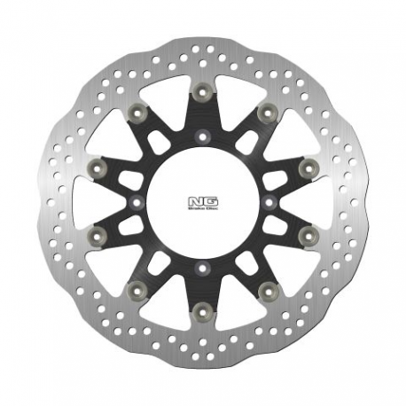 NG 2021/06 TARCZA HAMULCOWA PRZÓD KAWASAKI SUPERMOTARD 125/250 '06, SUPERMOTARD 450 '06-10 (320X109X5MM) (4X9,5MM) WAVE PŁYWAJĄC