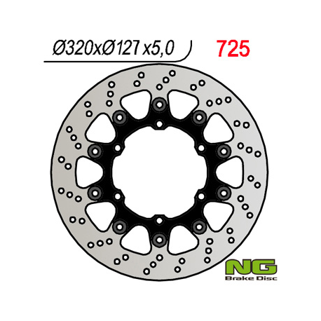 NG TARCZA HAMULCOWA PRZÓD KTM 320 MM SUPERMOTO (320/318x127x5)