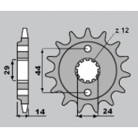 CHT ZĘBATKA PRZEDNIA 348 16 HONDA XRV 750 AFRICA TWIN '90-'03 (JTF314.16)