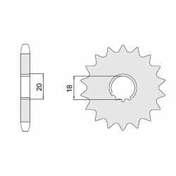 CHT ZĘBATKA PRZEDNIA 426 14 SUZUKI GN 125 91-00, GS 125 (JTF426.14) (426-14)