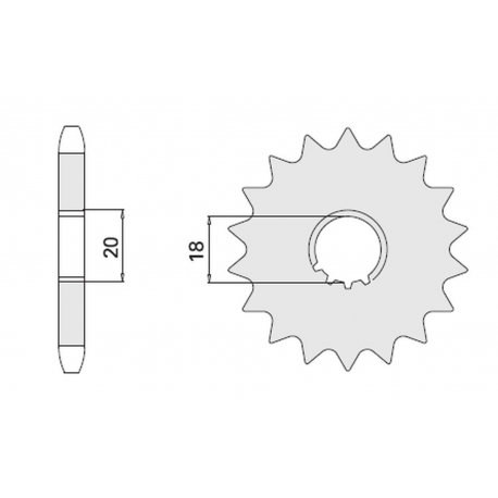 CHT ZĘBATKA PRZEDNIA 426 14 SUZUKI GN 125 91-00, GS 125 (JTF426.14) (426-14)