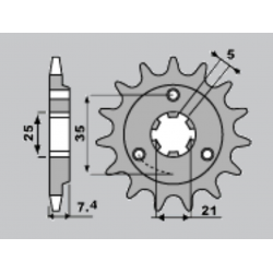 CHT ZĘBATKA PRZEDNIA 437 15 SUZUKI DR 600/650 (437-15) (JTF437.15)