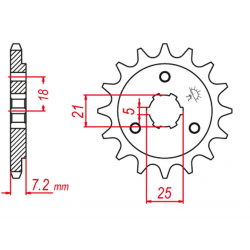 GROSSKOPF PROMOCJA ZĘBATKA PRZEDNIA 437 16 SUZUKI DR600/650 '85-'95 (+3) (JTF437.16)